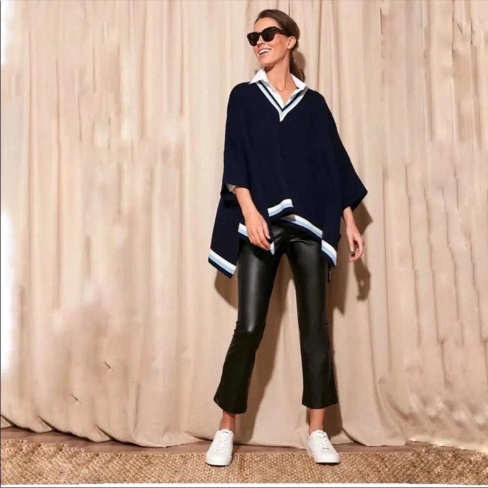 Tuckernuck Ashford Faux Leather Pants size M Black Cropped